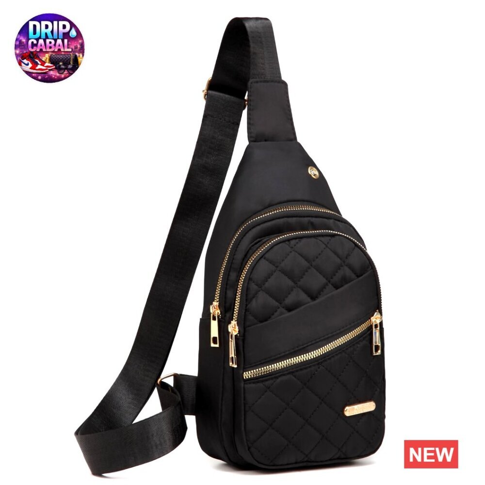 Water Resistant Nylon Sling Backpack Daypack Crossbody Bag for Travel